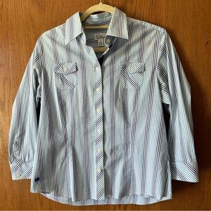 Lilly Pulitzer White Label Striped Button Down Top